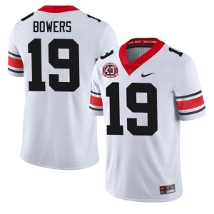 Brock Bowers Men's White Football 1980 National Champions 40th Anniversary UGA Bulldogs #19 Jersey 378595-466