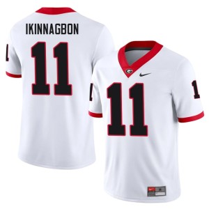 Darren Ikinnagbon Men's #11 Georgia Replica White Jerseys 376916-953