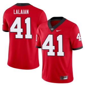 David Lalaian #41 Official Red Mens Georgia Bulldogs Jersey 226839-121