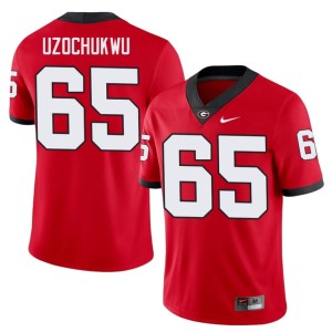 Dennis Uzochukwu UGA Men #65 Red College Jersey 887176-248