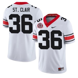 Jackson St. Clair 1980 National Champions 40th Anniversary UGA Replica Mens #36 White Jersey 365758-260