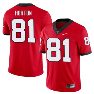 Josh Horton #81 UGA Bulldogs Red Official Men Jersey 944014-538