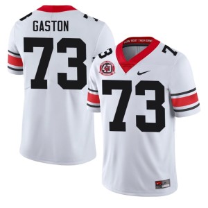 Juan Gaston 1980 National Champions 40th Anniversary UGA White #73 Mens Player Jersey 871270-418