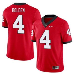 KJ Bolden NCAA #4 Red Mens Damn Good Dawgs Jerseys 838916-219
