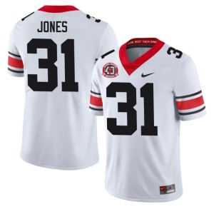 Kyron Jones #31 Men's High School White 1980 National Champions 40th Anniversary Go Dawgs Jerseys 250696-218