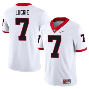 Lawson Luckie Georgia Bulldogs #7 Men Football White Jersey 539651-216