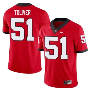 Malachi Toliver Men 2025 Dawgs #51 Red Jerseys 417402-904