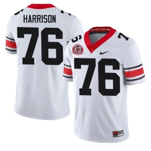 Marcus Harrison 1980 National Champions 40th Anniversary Dawgs #76 Men Football White Jerseys 123468-812