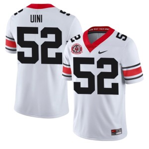 Michael Uini Alumni #52 Bulldog Nation 1980 National Champions 40th Anniversary White Men's Jerseys 483886-988