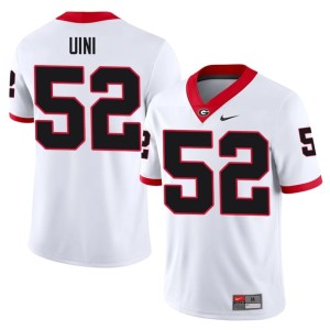 Michael Uini Georgia Bulldogs #52 White Alumni Mens Jersey 595971-678