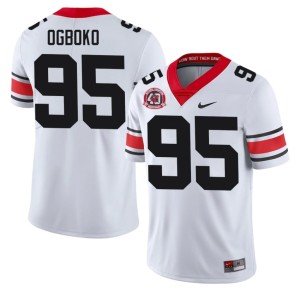 Nnamdi Ogboko 1980 National Champions 40th Anniversary UGA Bulldogs Alumni White Mens #95 Jerseys 564575-278