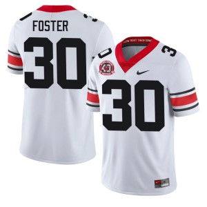 Terrell Foster Go Dawgs Stitched White Men #30 1980 National Champions 40th Anniversary Jerseys 111942-156
