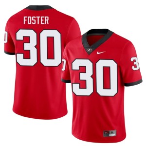 Terrell Foster Men UGA Bulldogs Red #30 Official Jerseys 500346-185