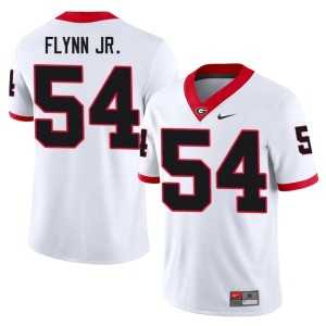 Waltclaire Flynn Jr. White UGA Bulldogs #54 Mens Limited Jerseys 264757-761