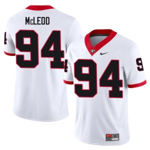 Xzavier McLeod University of Georgia White College Men #94 Jerseys 193132-223