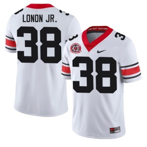 AJ Lonon Jr. High School Men's #38 Georgia Bulldogs 1980 National Champions 40th Anniversary White Jerseys 803185-279