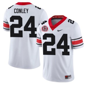 Braylon Conley Men's #24 2025 University of Georgia Bulldogs 1980 National Champions 40th Anniversary White Jerseys 810753-843