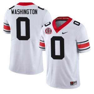 Darnell Washington Game #0 Mens 1980 National Champions 40th Anniversary Go Dawgs White Jersey 807876-887