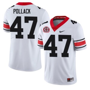 David Pollack High School Georgia Bulldogs White 1980 National Champions 40th Anniversary #47 Men Jersey 176858-770