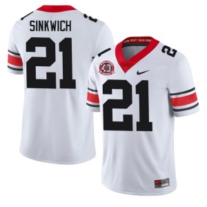 Frank Sinkwich White #21 1980 National Champions 40th Anniversary College Mens University of Georgia Jerseys 421184-660