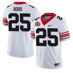 Jake Bobo #25 1980 National Champions 40th Anniversary UGA Bulldogs Men White Stitched Jersey 878634-559