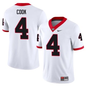 James Cook #4 Men's White Dawgs Official Jerseys 428065-243