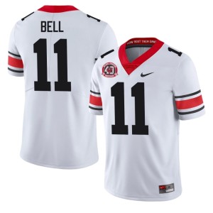 Jeremy Bell Official #11 UGA White 1980 National Champions 40th Anniversary Men Jerseys 591884-798