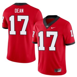 Nakobe Dean Stitched Red University of Georgia Bulldogs #17 Mens Jerseys 959086-775