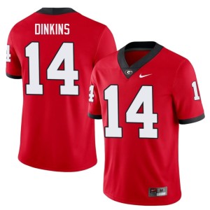Rasean Dinkins Red Replica Mens #14 Georgia Jersey 600986-605
