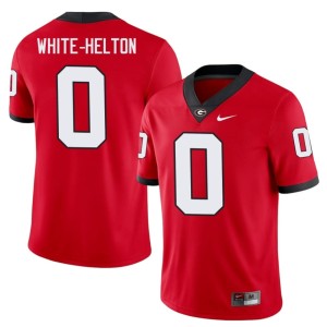 Sacovie White-Helton #0 Men's Limited Red University of Georgia Jersey 206354-296