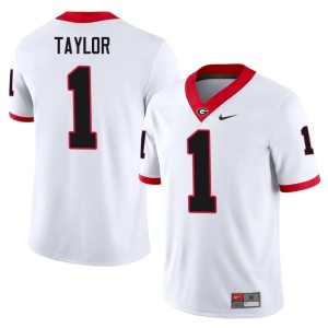 Talyn Taylor #1 White University of Georgia Bulldogs Men's 2025 Jersey 699570-851