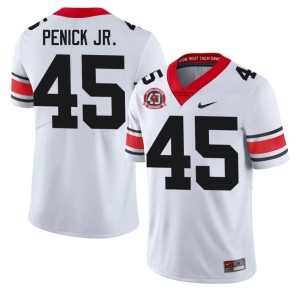Terrence Penick Jr. 1980 National Champions 40th Anniversary Dawgs #45 Embroidery Men White Jerseys 879045-784