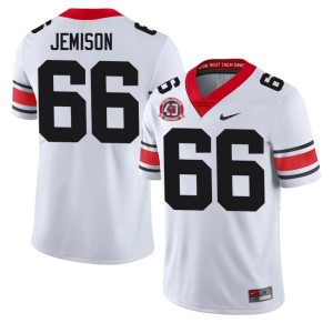 Tyreek Jemison #66 Men's 1980 National Champions 40th Anniversary UGA Bulldogs White College Jerseys 855958-163