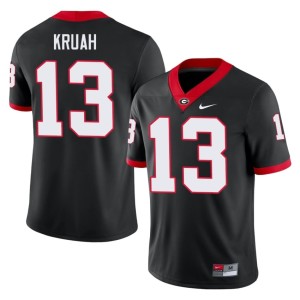 AJ Kruah Black Game #13 Men's Georgia Jersey 556498-491
