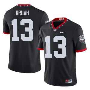 AJ Kruah Mens Damn Good Dawgs Replica Black #13 Mascot 100th Anniversary Jersey 718387-351