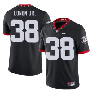 AJ Lonon Jr. #38 Men's Black University of Georgia Mascot 100th Anniversary Replica Jerseys 848925-234