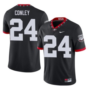 Braylon Conley University of Georgia Bulldogs Men's #24 Black Limited Mascot 100th Anniversary Jerseys 581867-442