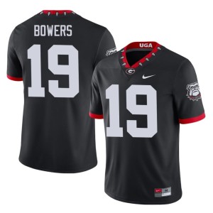 Brock Bowers Black Mascot 100th Anniversary Georgia Bulldogs #19 Official Men Jerseys 610662-736
