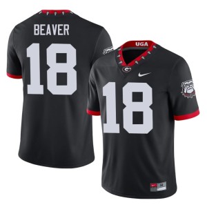 Bryson Beaver #18 Mens Embroidery Damn Good Dawgs Mascot 100th Anniversary Black Jerseys 738218-548
