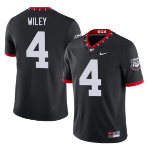 CJ Wiley Mascot 100th Anniversary 2025 Black Men's #4 Bulldog Nation Jerseys 173237-773