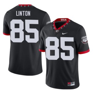Chase Linton Go Dawgs #85 Black Men Mascot 100th Anniversary NCAA Jersey 897403-364