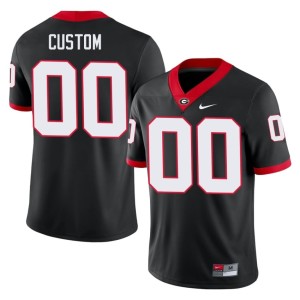 Custom #00 University of Georgia Bulldogs Men Black Stitched Jerseys 514099-843
