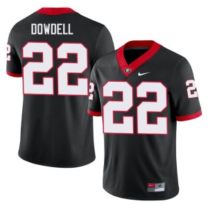 Dante Dowdell #22 Georgia Bulldogs Men's Black Stitched Jerseys 408470-402
