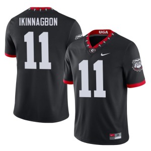 Darren Ikinnagbon #11 2026-27 Men University of Georgia Bulldogs Mascot 100th Anniversary Black Jersey 306147-268