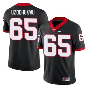 Dennis Uzochukwu Black University of Georgia Men #65 Football Jersey 298189-735