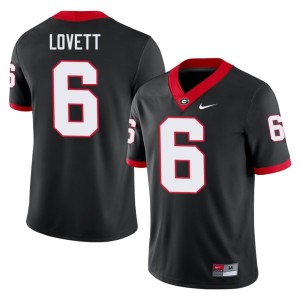 Dominic Lovett #6 UGA Bulldogs Men's Alumni Black Jerseys 625457-407
