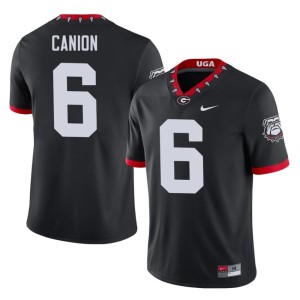 Isiah Canion Mascot 100th Anniversary #6 Men's Damn Good Dawgs University Black Jersey 412455-418