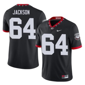 Jahzare Jackson #64 Football Mascot 100th Anniversary Black Dawgs Men Jerseys 625148-428