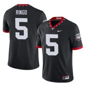 Kelee Ringo Men Black Mascot 100th Anniversary Embroidery Dawgs #5 Jerseys 999332-240