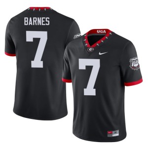Khalil Barnes Men's #7 Mascot 100th Anniversary Black Georgia College Jersey 684992-517